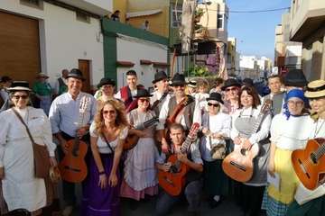 Animada romería en El Calero de Telde (Foto TA)